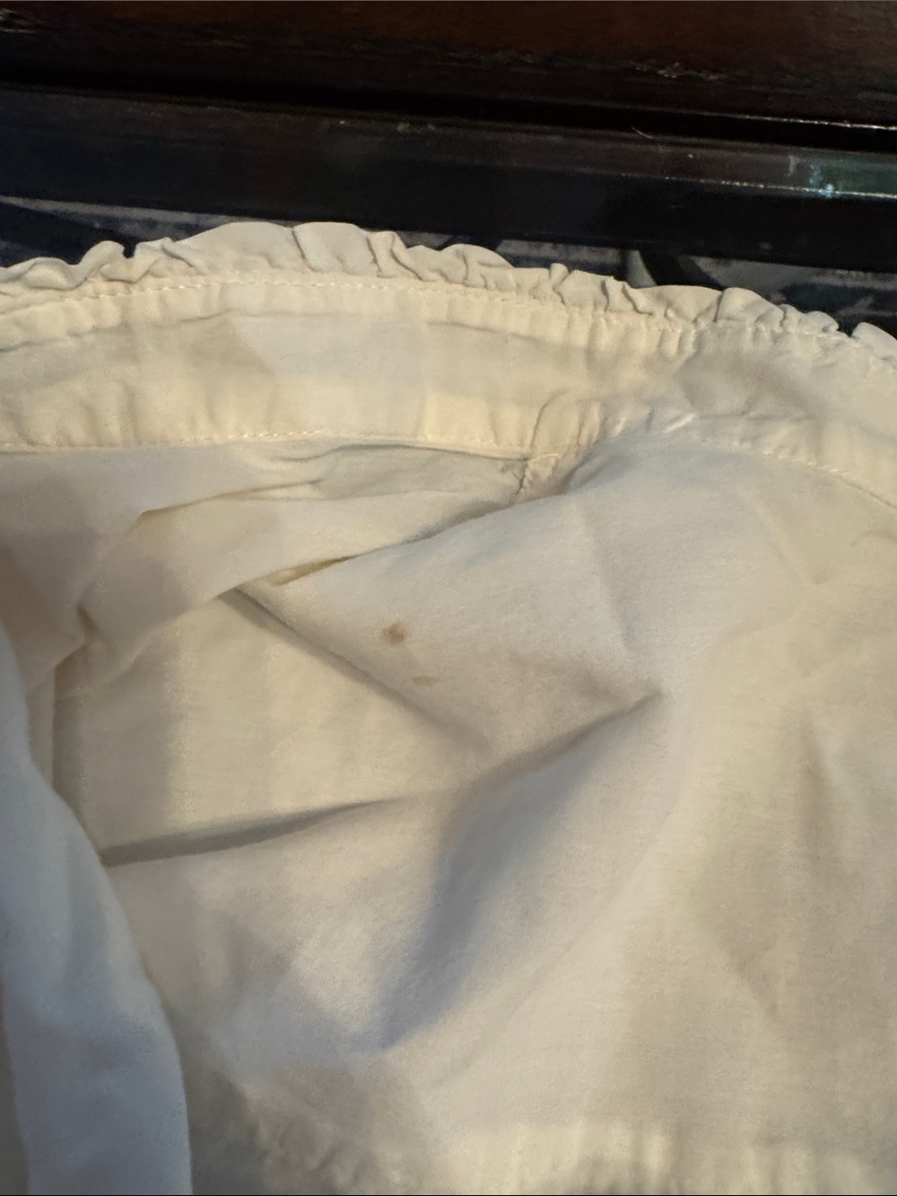 J. Crew Cream Ruffle-Placket Lightweight Tunic - Picture 3 of 7